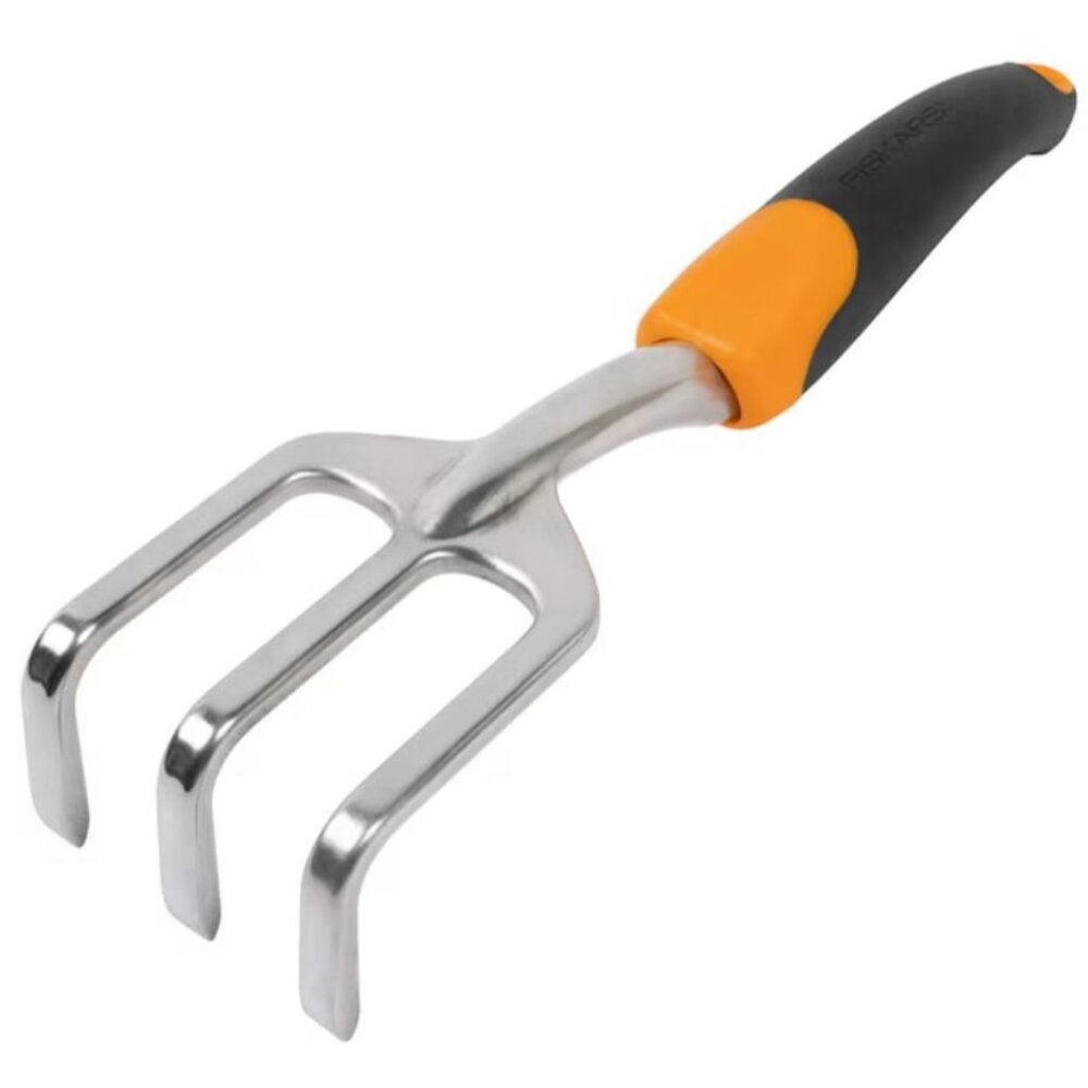Fiskars 6-in Steel Hand Tiller | Ergonomically Designed & Durable | Model 107227